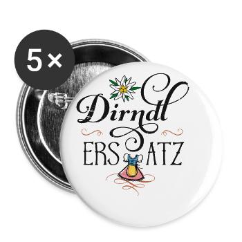 Mei Dirndl Ersatz Tracht Madl Bayern - Buttons klein 25 mm (5er Pack) - Weiß - Vorne