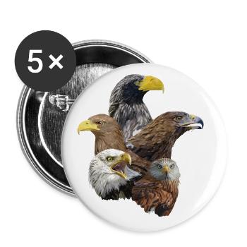 Echter Milan - Buttons klein 25 mm (5er Pack) - Weiß - Vorne