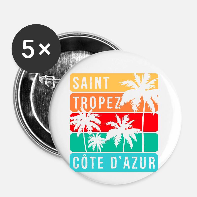 Saint Tropez - Buttons small 1''/25 mm (5-pack) - white
