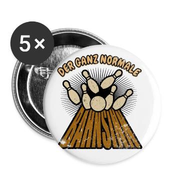 Kegeln - Pins Kegelbahn Kegelclub Verein - Buttons klein 25 mm (5er Pack) - Weiß - Vorne