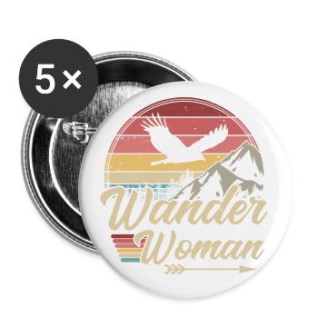 Wander Woman - Buttons klein 25 mm (5er Pack) - Weiß - Vorne