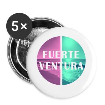 Fuerteventura Îles Canaries Îles Canaries Été - Lot de 5 petits badges (25 mm) - blanc - Devant