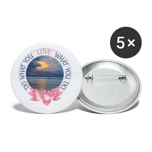 Do what you love - love what you do - Buttons klein 25 mm (5er Pack)