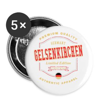 Gelsenkirchen Germany City Font Vintage - Buttons small 1''/25 mm (5-pack) - white - Front