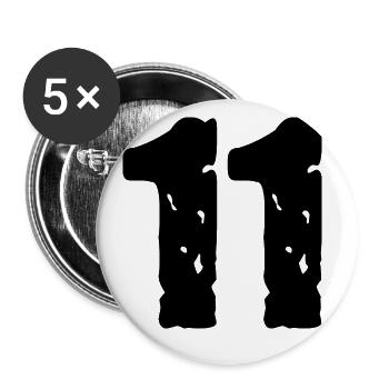 11 number jersey - Buttons small 1''/25 mm (5-pack) - white - Front