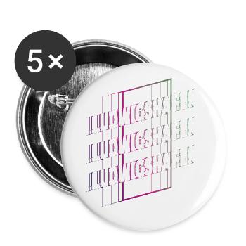Ludwigshafen Germany City Font Skyline - Buttons small 1''/25 mm (5-pack) - white - Front