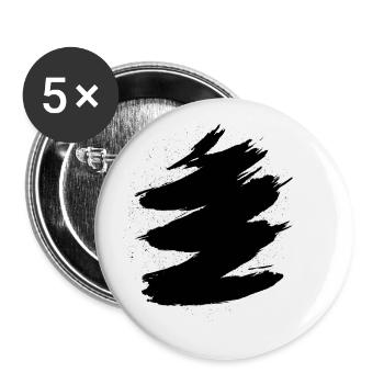Coups - Lot de 5 petits badges (25 mm) - blanc - Devant