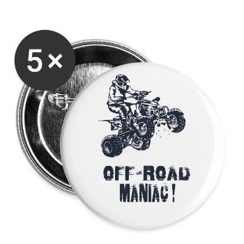 Quad Dirt Bike Offroad - Buttons klein 25 mm (5er Pack) - Weiß - Vorne