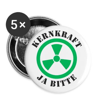 Nuclear Power, Yes Please - Buttons small 1''/25 mm (5-pack) - white - Front