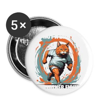 Humorous Father Saying Father Figurine Funny Dad - Buttons small 1''/25 mm (5-pack) - white - Front