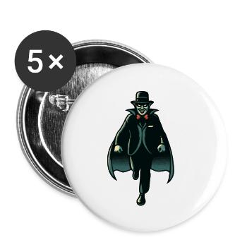 Rétro Vintage Style Halloween Costume Vampire Décoration - Lot de 5 petits badges (25 mm) - blanc - Devant