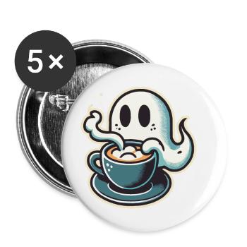 Kaffeeliebhaber Barista Geist Lustiger Kaffee - Buttons klein 25 mm (5er Pack) - Weiß - Vorne