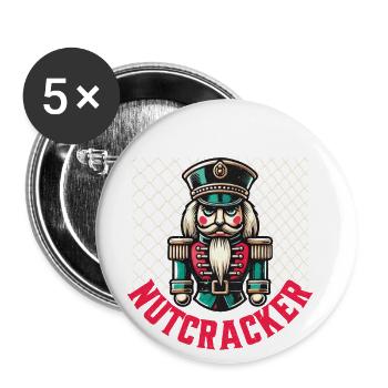 Sohn Eines Nussknackers Weihnachten Humor - Buttons klein 25 mm (5er Pack) - Weiß - Vorne