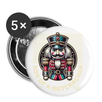 Sohn Eines Nussknackers Lustiger Sarkasmus - Buttons klein 25 mm (5er Pack) - Weiß - Vorne