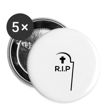 La tombe du cimetière de HALLOWEEN RIP - Lot de 5 petits badges (25 mm) - blanc - Devant