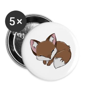 Fuchs - Buttons klein 25 mm (5er Pack) - Weiß - Vorne