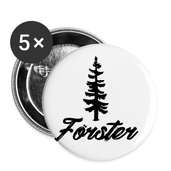 Zeig der Welt das du ein Förster bist! - Buttons klein 25 mm (5er Pack) - Weiß - Vorne