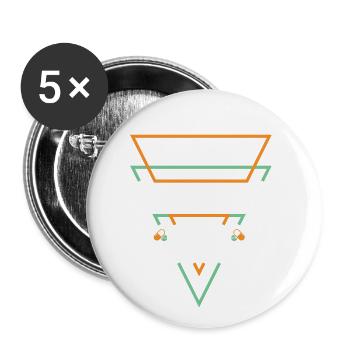 Outil de cadeau drôle de violoncelle - Lot de 5 petits badges (25 mm) - blanc - Devant