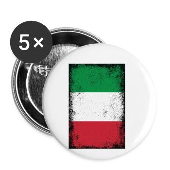 Italy Italian Flag Italian Flag Vintage - Buttons small 1''/25 mm (5-pack) - white - Front