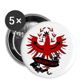 Südtirol - Buttons klein 25 mm (5er Pack) - Weiß - Vorne