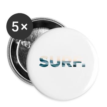Surf - Buttons klein 25 mm (5er Pack) - Weiß - Vorne