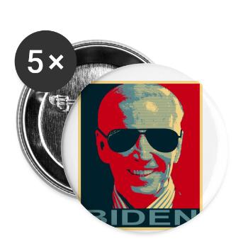 Biden, Biden 2020, Biden Präsident, Anti  - Buttons klein 25 mm (5er Pack) - Weiß - Vorne