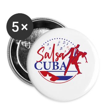 Salsa, Salsa Salsa Dance, tanzen - Buttons klein 25 mm (5er Pack) - Weiß - Vorne
