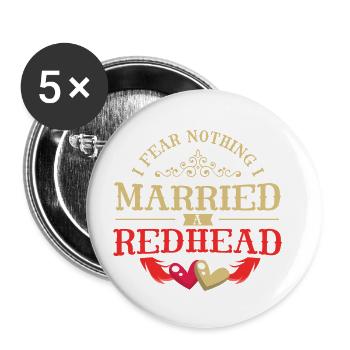 Redheads, proud redheads, red haired, proud - Buttons small 1''/25 mm (5-pack) - white - Front