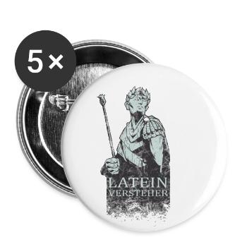 Latein Versteher Caesar Römisch - Buttons klein 25 mm (5er Pack) - Weiß - Vorne