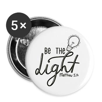 Be the Light - be the light Mt 5,14 - Buttons small 1''/25 mm (5-pack) - white - Front