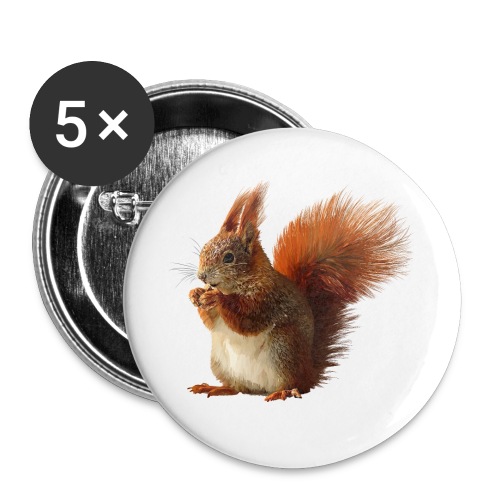 Eichhörnchen - Buttons klein 25 mm (5er Pack)