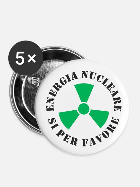 Kernkraft, Ja bitte - Buttons klein 25 mm (5er Pack) - Weiß