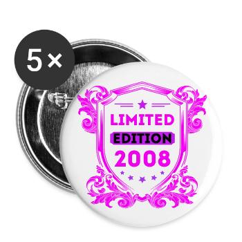 2008 - Buttons klein 25 mm (5er Pack) - Weiß - Vorne