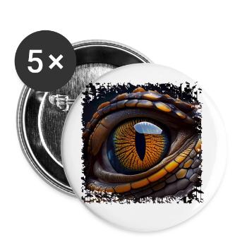 Irisfotografie benötigt besondere Technik - Buttons klein 25 mm (5er Pack) - Weiß - Vorne