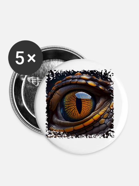 Irisfotografie benötigt besondere Technik - Buttons klein 25 mm (5er Pack) - Weiß
