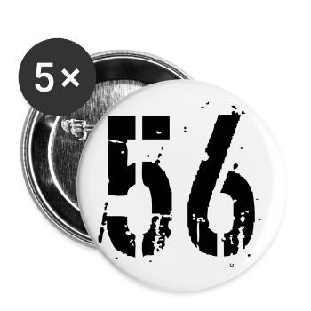 Nummer 56 - Buttons klein 25 mm (5er Pack) - Weiß - Vorne