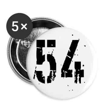 Nummer 54 - Buttons klein 25 mm (5er Pack) - Weiß - Vorne