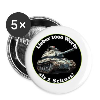 Diplomatie zum Beenden vom Krieg - Buttons klein 25 mm (5er Pack) - Weiß - Vorne