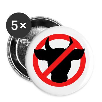 Tiertransport Kuh Kälber Kühe - Buttons klein 25 mm (5er Pack) - Weiß - Vorne