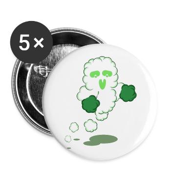 SCHWERER SCHLAF - Buttons klein 25 mm (5er Pack) - Weiß - Vorne