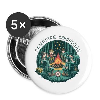 Lagerfeuer-Chroniken - Buttons klein 25 mm (5er Pack) - Weiß - Vorne