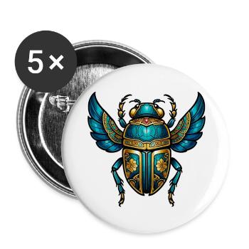 Skarabäus Neo Traditional - Buttons klein 25 mm (5er Pack) - Weiß - Vorne