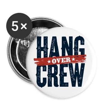 Hangover Crew – Ultimate Party T-Shirt - Buttons small 1''/25 mm (5-pack) - white - Front