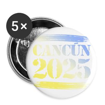 Cancun 2025 - Buttons klein 25 mm (5er Pack) - Weiß - Vorne