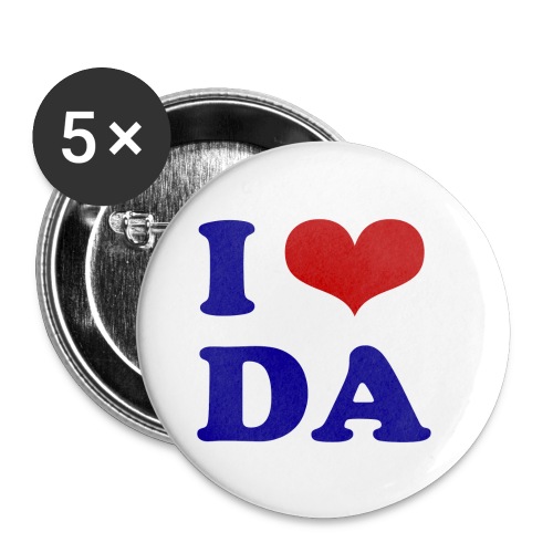 Button I Love DA - Buttons klein 25 mm (5er Pack)