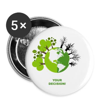 Your decision - Buttons small 1''/25 mm (5-pack) - white - Front