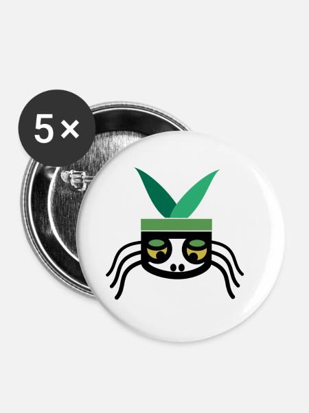 FLY - Buttons klein 25 mm (5er Pack) - Weiß