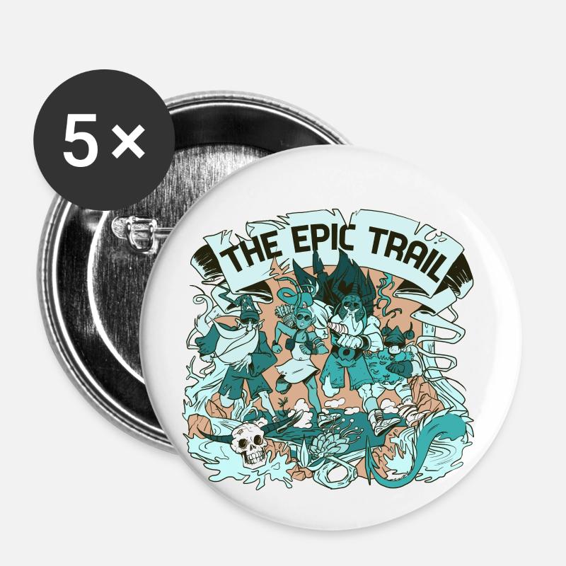 The Epic Trail - Buttons small 1''/25 mm (5-pack) - white