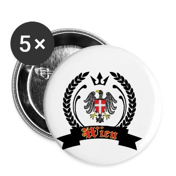 Armoiries de Vienne - Lot de 5 petits badges (25 mm) - blanc - Devant