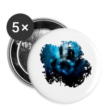 Cool hand design assassin d’horreur - Lot de 5 petits badges (25 mm) - blanc - Devant